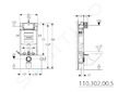 Geberit Kombifix - Předstěnová instalace pro závěsné WC, výška 1,08 m 110.302.00.5