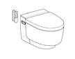 Geberit AquaClean - Elektronický bidet Mera Classic s keramikou, závěsný, TurboFlush, SoftClosing, KeraTect, bílá/lesklý chrom 1