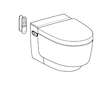 Geberit AquaClean - Elektronický bidet Mera Comfort s keramikou, závěsný, TurboFlush, SoftClosing, KeraTect, bílá 146.210.11.1