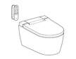 Geberit AquaClean - Elektronický bidet Sela s keramikou, závěsný, TurboFlush, SoftClosing, KeraTect, bílá/lesklý chrom 146.220.2