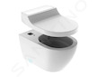 Geberit AquaClean - Elektronický bidet Tuma Comfort s keramikou, Rimfree, SoftClosing, bílé sklo 146.292.SI.1