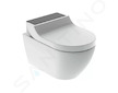 Geberit AquaClean - Elektronický bidet Tuma Comfort s keramikou, Rimfree, SoftClosing, černé sklo 146.292.SJ.1