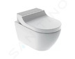 Geberit AquaClean - Elektronický bidet Tuma Comfort s keramikou, Rimfree, SoftClosing, kartáčovaná nerez 146.292.FW.1