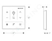 Geberit AquaClean - Nástěnný ovládací panel pro elektronický bidet, bílá 147.038.SI.1