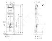 Geberit Duofix - Instalační prvek pro výlevku, 175 cm, se splachovací nádržkou pod omítku Sigma 12 cm 111.565.00.1