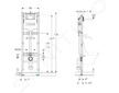 Geberit Duofix - Instalační prvek pro výlevku, 175 cm, se splachovací nádržkou pod omítku Sigma 12 cm 111.565.00.2