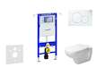 Geberit Duofix - Modul pro závěsné WC s tlačítkem Sigma01, alpská bílá + Duravit D-Code - WC a sedátko, Rimless, SoftClose 111.3