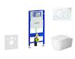 Geberit Duofix - Modul pro závěsné WC s tlačítkem Sigma01, alpská bílá + Duravit ME by Starck - WC a sedátko, Rimless, SoftClose