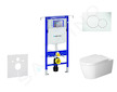 Geberit Duofix - Modul pro závěsné WC s tlačítkem Sigma01, alpská bílá + Duravit ME by Starck - WC a sedátko, Rimless, SoftClose