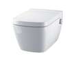 Geberit Duofix - Modul pro závěsné WC s tlačítkem Sigma01, alpská bílá + Tece One - sprchovací toaleta a sedátko, Rimless, SoftC