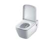 Geberit Duofix - Modul pro závěsné WC s tlačítkem Sigma01, alpská bílá + Tece One - sprchovací toaleta a sedátko, Rimless, SoftC