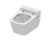 Geberit Duofix - Modul pro závěsné WC s tlačítkem Sigma01, alpská bílá + Tece One - sprchovací toaleta a sedátko, Rimless, SoftC