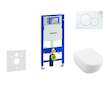 Geberit Duofix - Modul pro závěsné WC s tlačítkem Sigma01, alpská bílá + Villeroy Boch - WC a sedátko, DirectFlush, SoftClose, C
