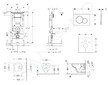 Geberit Duofix - Modul pro závěsné WC s tlačítkem Sigma01, lesklý chrom + Duravit D-Code - WC a sedátko, Rimless, SoftClose 111.