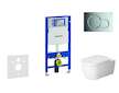 Geberit Duofix - Modul pro závěsné WC s tlačítkem Sigma01, lesklý chrom + Duravit ME by Starck - WC a sedátko, Rimless, SoftClos