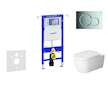 Geberit Duofix - Modul pro závěsné WC s tlačítkem Sigma01, lesklý chrom + Duravit ME by Starck - WC a sedátko, Rimless, SoftClos
