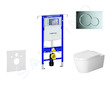 Geberit Duofix - Modul pro závěsné WC s tlačítkem Sigma01, lesklý chrom + Duravit ME by Starck - WC a sedátko, Rimless, SoftClos
