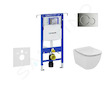 Geberit Duofix - Modul pro závěsné WC s tlačítkem Sigma01, lesklý chrom + Ideal Standard Tesi - WC a sedátko 111.355.00.5 NF2