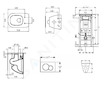 Geberit Duofix - Modul pro závěsné WC s tlačítkem Sigma01, lesklý chrom + Ideal Standard Tesi - WC a sedátko 111.355.00.5 NF2