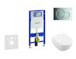 Geberit Duofix - Modul pro závěsné WC s tlačítkem Sigma01, lesklý chrom + Villeroy Boch - WC a sedátko, DirectFlush, SoftClose, 
