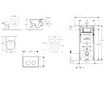 Geberit Duofix - Modul pro závěsné WC s tlačítkem Sigma01, lesklý chrom + Villeroy Boch - WC a sedátko, DirectFlush, SoftClose, 