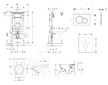 Geberit Duofix - Modul pro závěsné WC s tlačítkem Sigma01, lesklý chrom + Villeroy Boch - WC a sedátko, DirectFlush, SoftClose, 