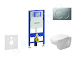 Geberit Duofix - Modul pro závěsné WC s tlačítkem Sigma01, matný chrom + Duravit D-Code - WC a sedátko, Rimless, SoftClose 111.3