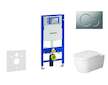 Geberit Duofix - Modul pro závěsné WC s tlačítkem Sigma01, matný chrom + Duravit ME by Starck - WC a sedátko, Rimless, SoftClose