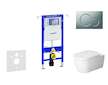 Geberit Duofix - Modul pro závěsné WC s tlačítkem Sigma01, matný chrom + Duravit ME by Starck - WC a sedátko, Rimless, SoftClose