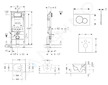Geberit Duofix - Modul pro závěsné WC s tlačítkem Sigma01, matný chrom + Duravit ME by Starck - WC a sedátko, Rimless, SoftClose