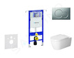 Geberit Duofix - Modul pro závěsné WC s tlačítkem Sigma01, matný chrom + Duravit ME by Starck - WC a sedátko, Rimless, SoftClose