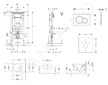 Geberit Duofix - Modul pro závěsné WC s tlačítkem Sigma01, matný chrom + Duravit ME by Starck - WC a sedátko, Rimless, SoftClose