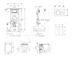 Geberit Duofix - Modul pro závěsné WC s tlačítkem Sigma01, matný chrom + Ideal Standard Tesi - WC a sedátko, Aquablade, SoftClos