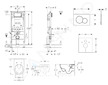 Geberit Duofix - Modul pro závěsné WC s tlačítkem Sigma01, matný chrom + Villeroy Boch - WC a sedátko, DirectFlush, SoftClose, C