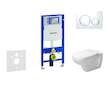 Geberit Duofix - Modul pro závěsné WC s tlačítkem Sigma20, bílá/lesklý chrom + Duravit D-Code - WC a sedátko, Rimless, SoftClose