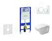 Geberit Duofix - Modul pro závěsné WC s tlačítkem Sigma20, bílá/lesklý chrom + Duravit D-Code - WC a sedátko, Rimless, SoftClose