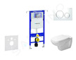 Geberit Duofix - Modul pro závěsné WC s tlačítkem Sigma20, bílá/lesklý chrom + Duravit D-Code - WC a sedátko, Rimless, SoftClose