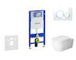 Geberit Duofix - Modul pro závěsné WC s tlačítkem Sigma20, bílá/lesklý chrom + Duravit ME by Starck - WC a sedátko, Rimless, Sof