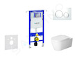 Geberit Duofix - Modul pro závěsné WC s tlačítkem Sigma20, bílá/lesklý chrom + Duravit ME by Starck - WC a sedátko, Rimless, Sof
