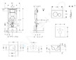 Geberit Duofix - Modul pro závěsné WC s tlačítkem Sigma20, bílá/lesklý chrom + Duravit ME by Starck - WC a sedátko, Rimless, Sof