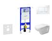 Geberit Duofix - Modul pro závěsné WC s tlačítkem Sigma30, bílá/lesklý chrom + Duravit D-Code - WC a sedátko, Rimless, SoftClose