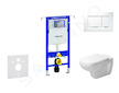 Geberit Duofix - Modul pro závěsné WC s tlačítkem Sigma30, bílá/lesklý chrom + Duravit D-Code - WC a sedátko, Rimless, SoftClose