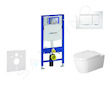 Geberit Duofix - Modul pro závěsné WC s tlačítkem Sigma30, bílá/lesklý chrom + Duravit ME by Starck - WC a sedátko, Rimless, Sof