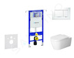 Geberit Duofix - Modul pro závěsné WC s tlačítkem Sigma30, bílá/lesklý chrom + Duravit ME by Starck - WC a sedátko, Rimless, Sof