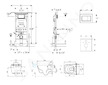 Geberit Duofix - Modul pro závěsné WC s tlačítkem Sigma30, bílá/lesklý chrom + Tece One - sprchovací toaleta a sedátko, Rimless,