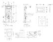 Geberit Duofix - Modul pro závěsné WC s tlačítkem Sigma30, bílá/lesklý chrom + Villeroy Boch - WC a sedátko, DirectFlush, SoftCl