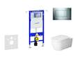 Geberit Duofix - Modul pro závěsné WC s tlačítkem Sigma30, lesklý chrom/chrom mat + Duravit ME by Starck - WC a sedátko, Rimless