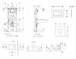 Geberit Duofix - Modul pro závěsné WC s tlačítkem Sigma30, lesklý chrom/chrom mat + Duravit ME by Starck - WC a sedátko, Rimless