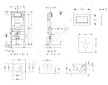 Geberit Duofix - Modul pro závěsné WC s tlačítkem Sigma30, lesklý chrom/chrom mat + Duravit ME by Starck - WC a sedátko, Rimless