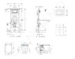 Geberit Duofix - Modul pro závěsné WC s tlačítkem Sigma30, lesklý chrom/chrom mat + Ideal Standard Tesi - WC a sedátko, Aquablad